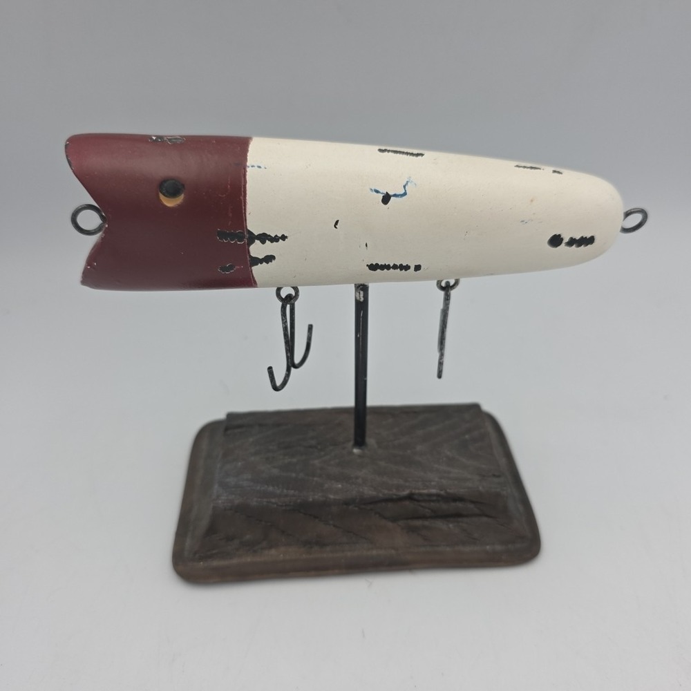 Polystone Fishing Lure on Stand Figurine, 6-inch Length, Tabletop Decoration